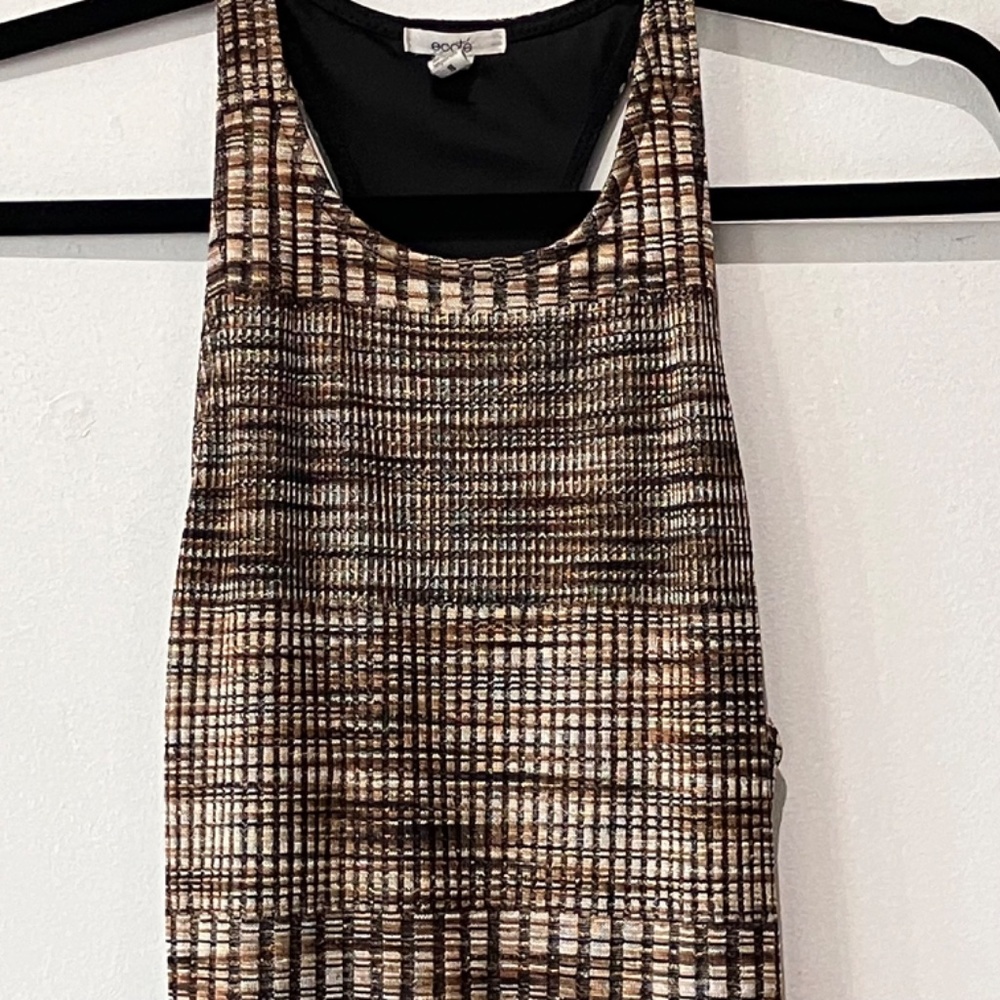 Ecote earth and metallic gold racer back dress - Picture 3 of 9